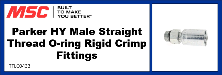 Parker HY Male Straight Thread O-ring Rigid Crimp Fittings – MSC
